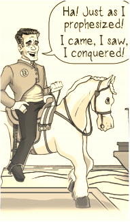 Mitty Romney on Horseback 